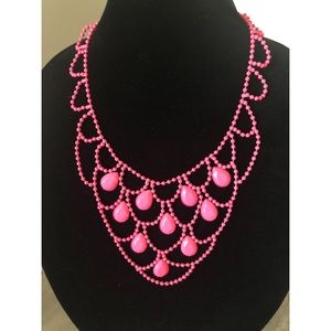 Hot Pink Statement Necklace
